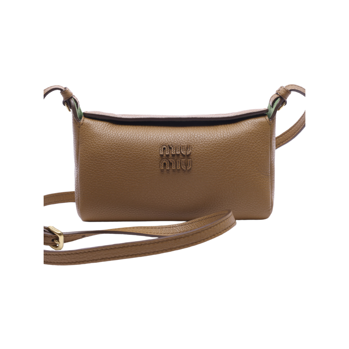 [25% 쿠폰] 미우 미우 레더 파우치 카멜([25% 쿠폰] Miu Miu Leather Pouch Camel) - 2