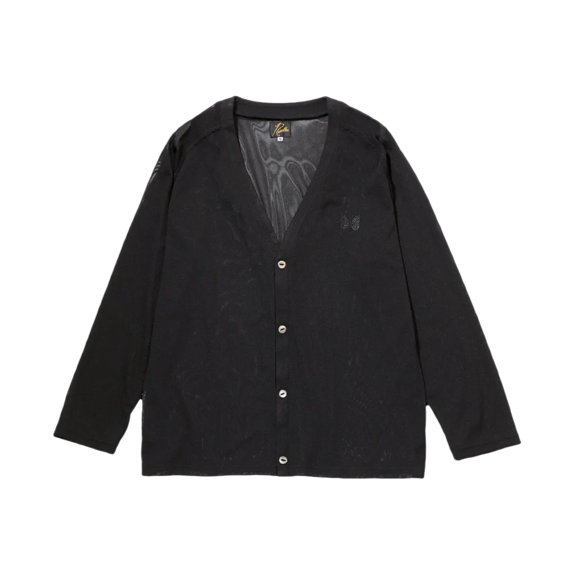 RW343 BLACK [25% 쿠폰] Needles V-Neck Cardigan Poly Mesh Black