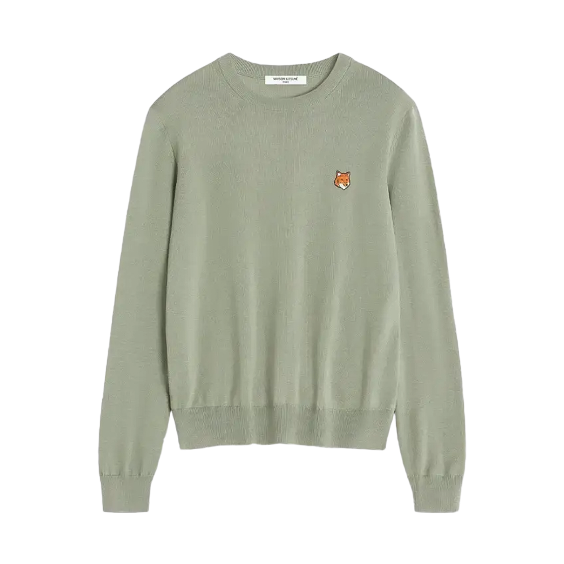 PM00801KT1181 P131 [25% 쿠폰] Maison Kitsune Fox Head Merino Regular Jumper Laurel Green