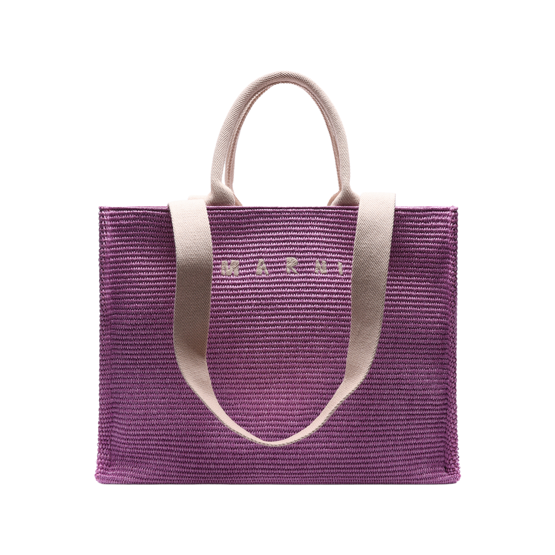 SHMP0078U0 P3860 00C04 [25% 쿠폰] Marni Large Tote Bag in Raffia Effect Fabric Light Lilac
