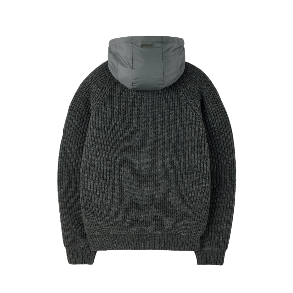 브롬톤 런던 셰틀랜드 울 후드 가디건 차콜 그레이(BROMPTON LONDON Shetland Wool Hood Cardigan C Grey) - 2
