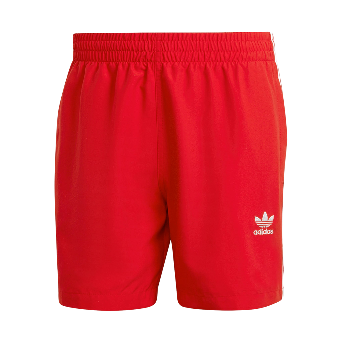 H44768 Adidas Originals Adicolor 3-Stripes Swim Shorts Better Scarlet White - KR Sizing