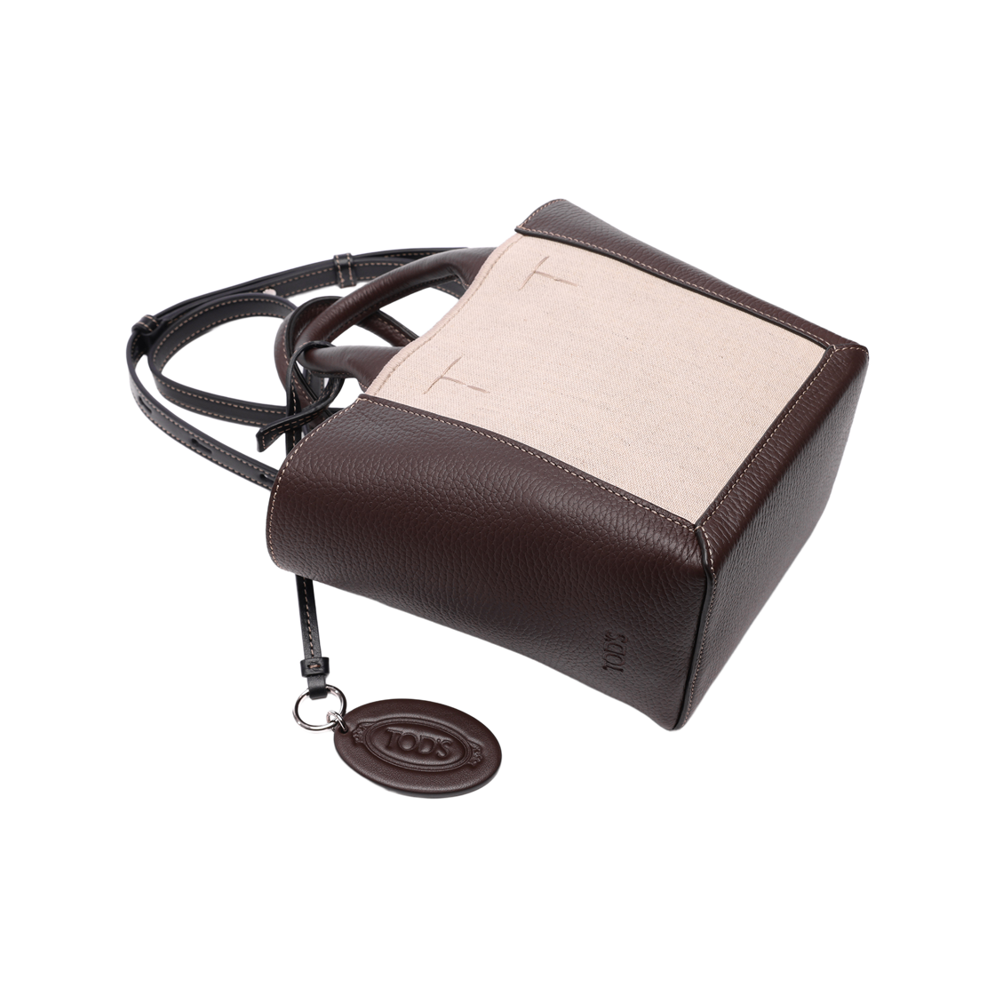 [25% 쿠폰] 토즈 더블 업 레더 미니 쇼핑백 다크 브라운([25% 쿠폰] Tod's Double Up Leather Mini Shopping Bag Dark Brown) - 5