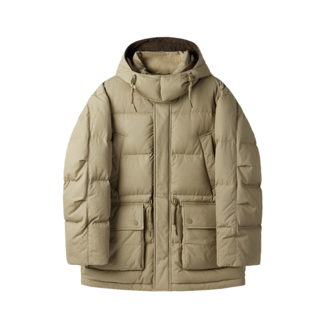 P254MDW455072 BROMPTON LONDON British Camper Heavy Down Jumper D/Beige