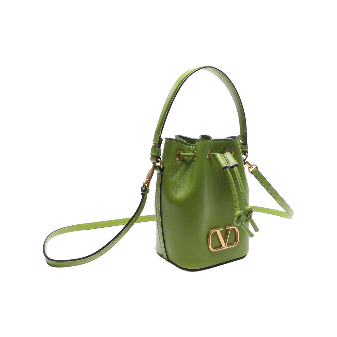 [25% 쿠폰] 발렌티노 나파 레더 브이로고 시그니쳐 미니 버킷백 그린([25% 쿠폰] Valentino Vlogo Signature Mini Bucket Bag in Nappa Leather Green) - 3
