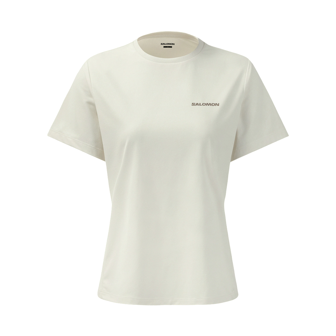 (W) 살로몬 펄스웨이브 러닝 숏슬리브 크림((W) Salomon Pulsewave Running Short Sleeve Cream) - 2