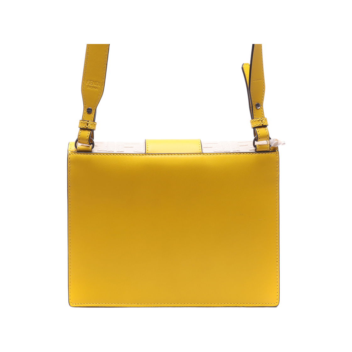 [25% 쿠폰] 펜디 레더 플랫 바게트백 옐로우([25% 쿠폰] Fendi Leather Flat Baguette Bag Yellow) - 4