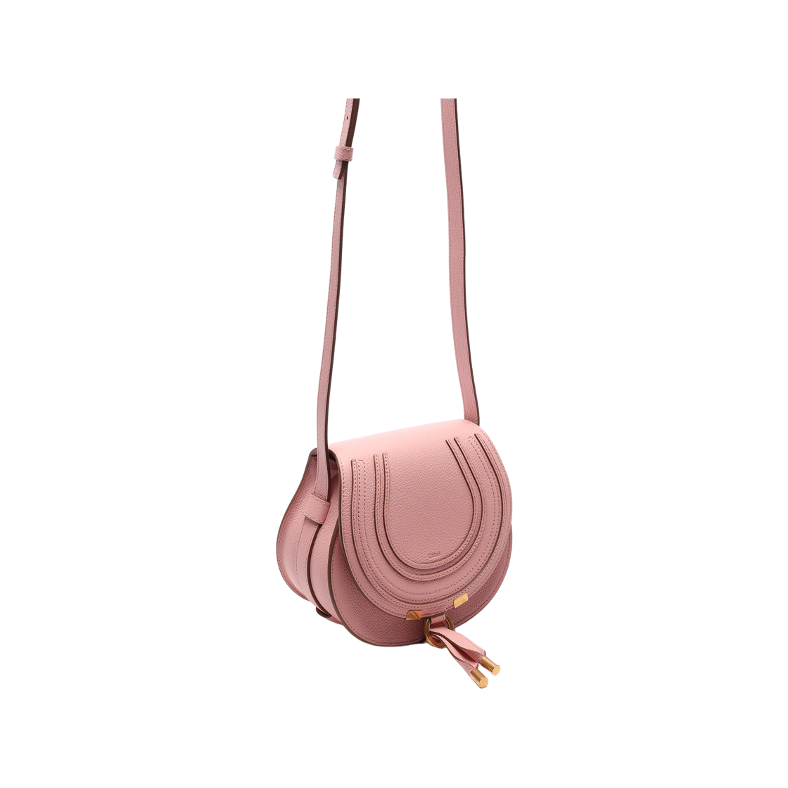 [25% 쿠폰] 끌로에 마르씨 스몰 새들백 블라썸 핑크([25% 쿠폰] Chloe Marcie Small Saddle Bag Blossom Pink) - 3