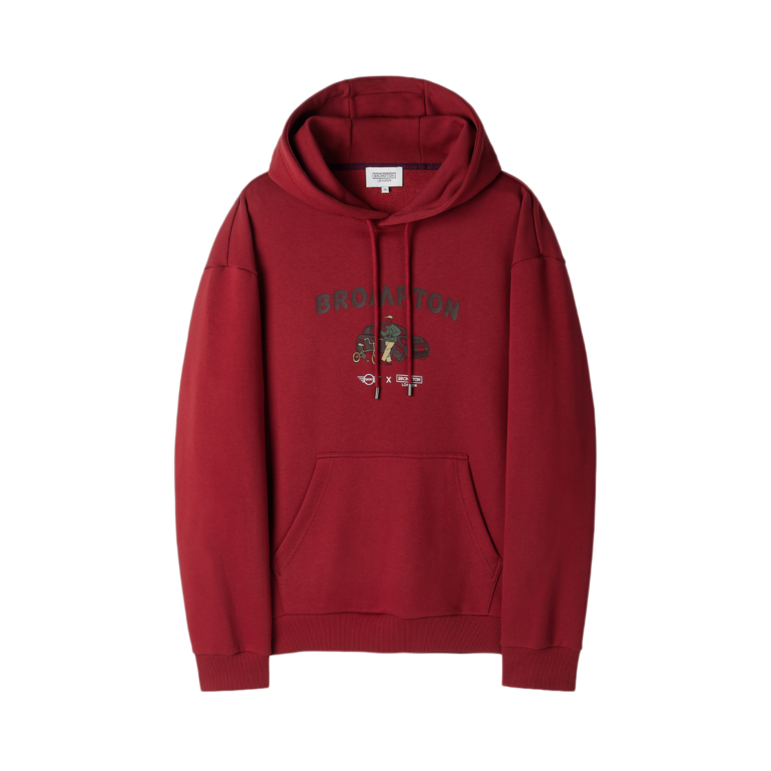 P253UHD510020 BROMPTON LONDON BMW MINI X Brompton Hoodie Red
