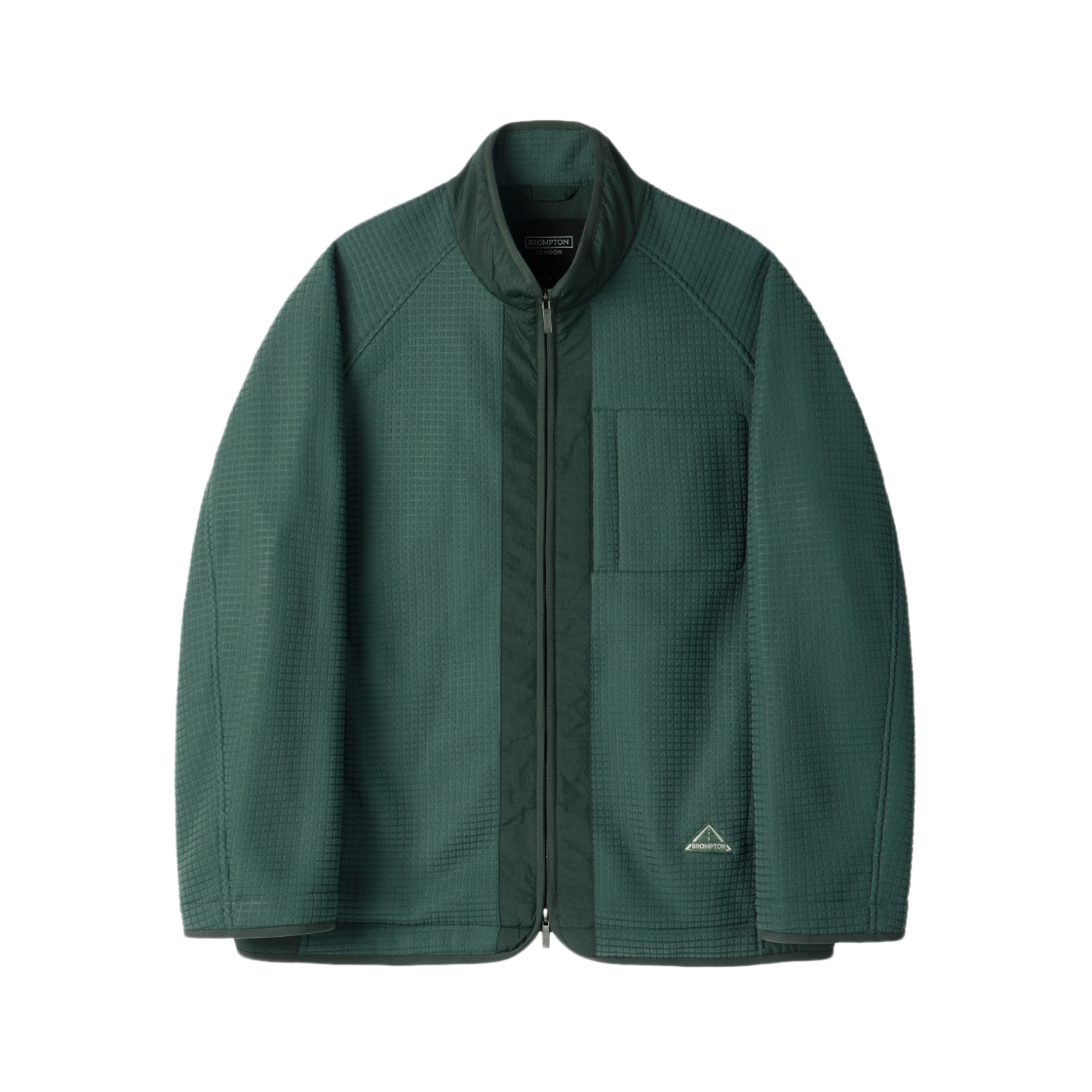 P254MFT136048 BROMPTON LONDON Fleece Zip-Up Teal Green