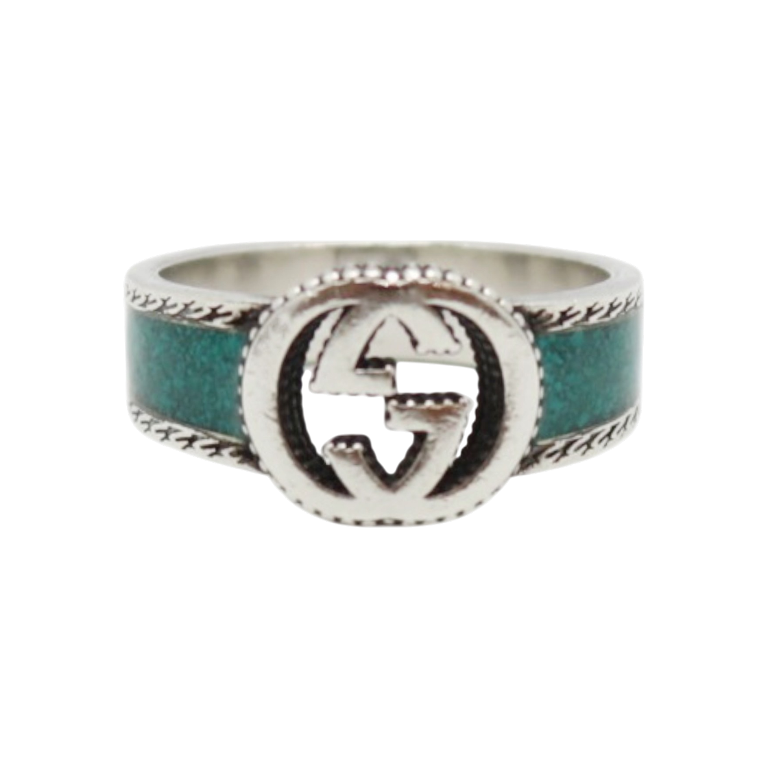ITVUQ8LAN4GN Gucci Interlocking G Ring 645572