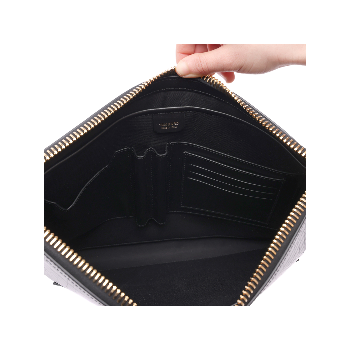 [25% 쿠폰] 톰포드 버클리 크로커다일 클러치 블랙([25% 쿠폰] Tom Ford Buckley Crocodile Clutch Black) - 6