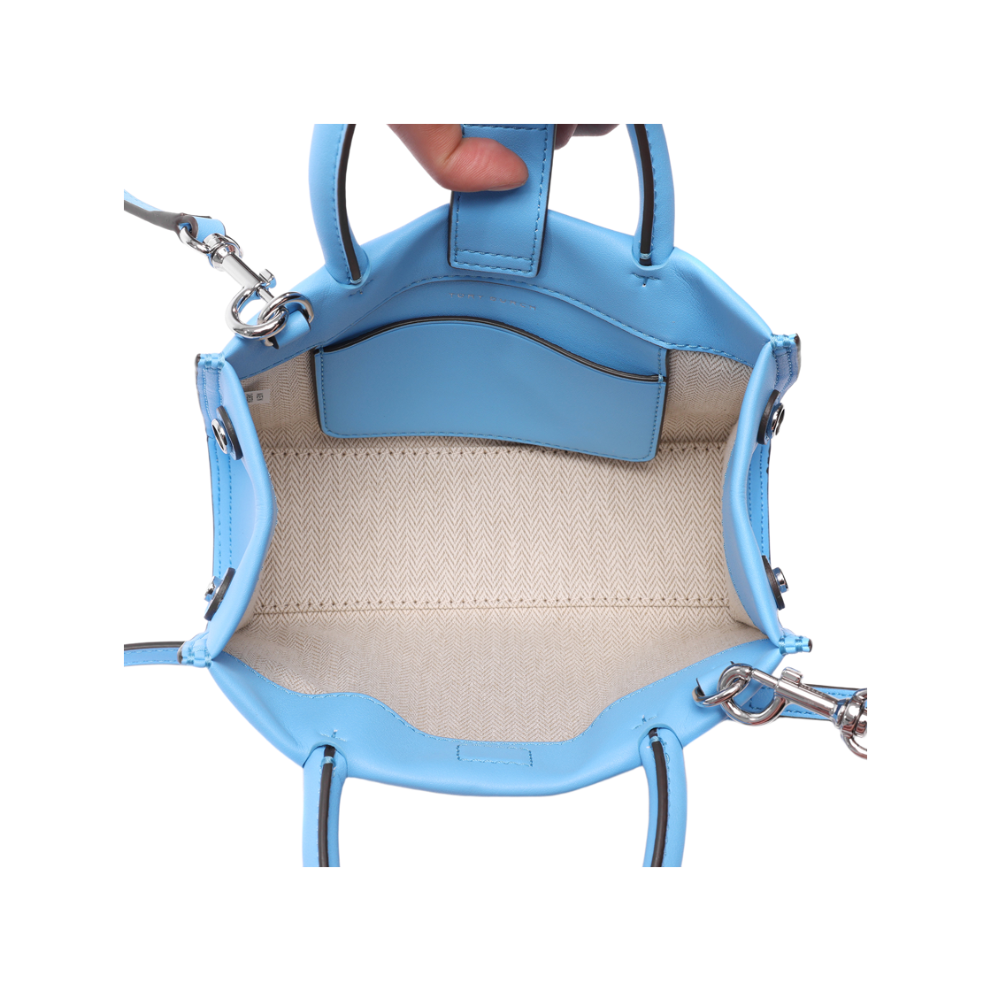 [25% 쿠폰] 토리버치 엘라 바이오 미니 토트백 블루 아주르([25% 쿠폰] Tory Burch Ella Bio Mini Tote Bag Blue Azure) - 6