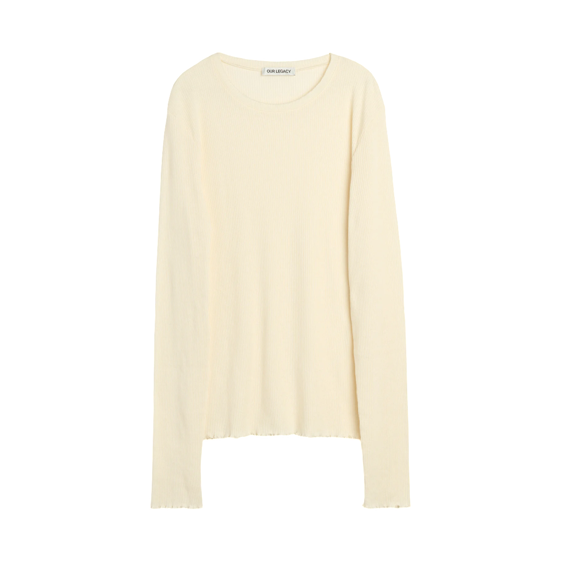 M4266ECR Our Legacy Elongated Longsleeve Cloudbone Ripple Rib