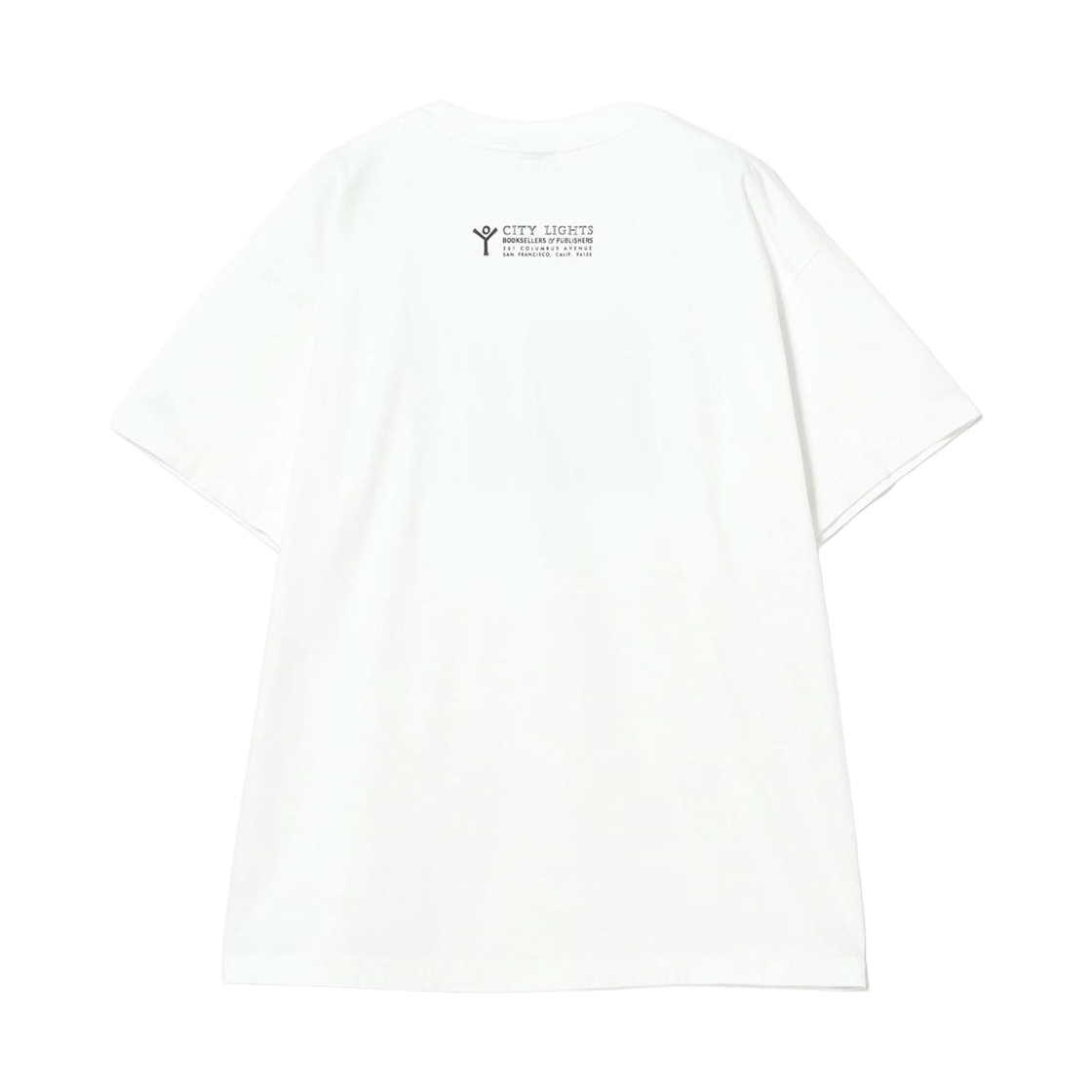 (W) 빔즈 보이 x 시티 라이츠 북스토어 74s 포스트 카드 티셔츠 화이트((W) Beams Boy x City Lights Bookstore 74s Post Card T-Shirt White) - 2