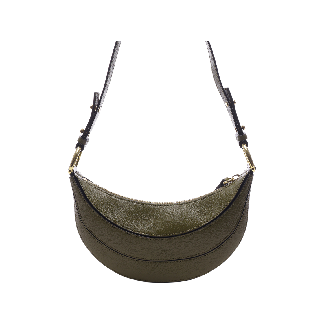 [25% 쿠폰] 끌로에 그레인드 레더 바나나 크로스바디백 스위트 카키([25% 쿠폰] Chloe Banana in Grained Leather Crossbody Bag Sweet Khaki) - 4
