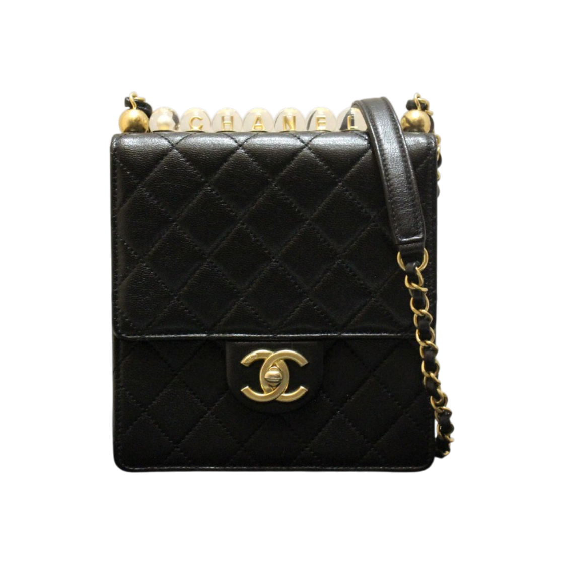 ITHL2A9VDCJ2 Chanel Acrylic Pearl Shoulder Bag AS0584