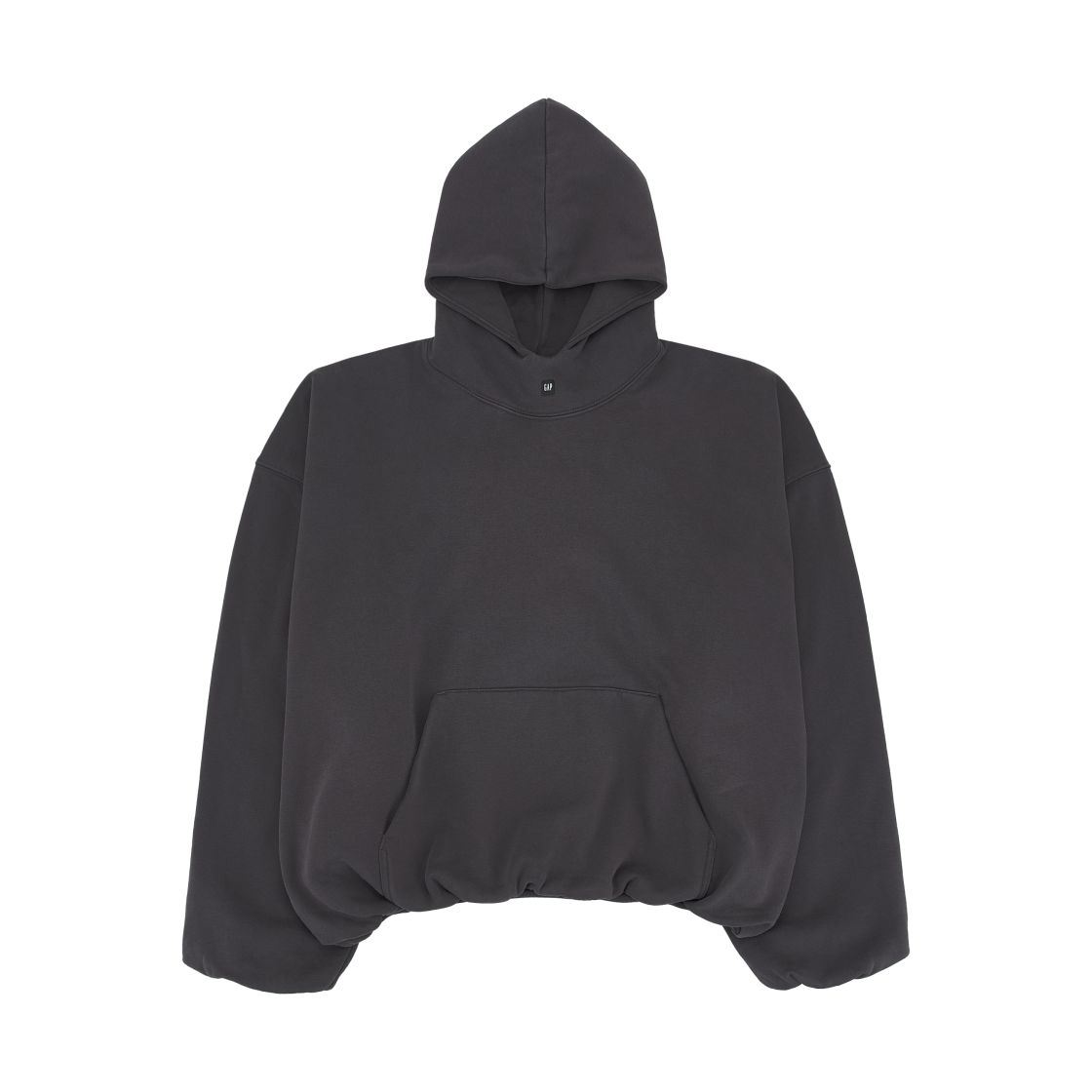 471313-01 Yeezy Gap Engineered By Balenciaga Logo Hoodie Dark Grey