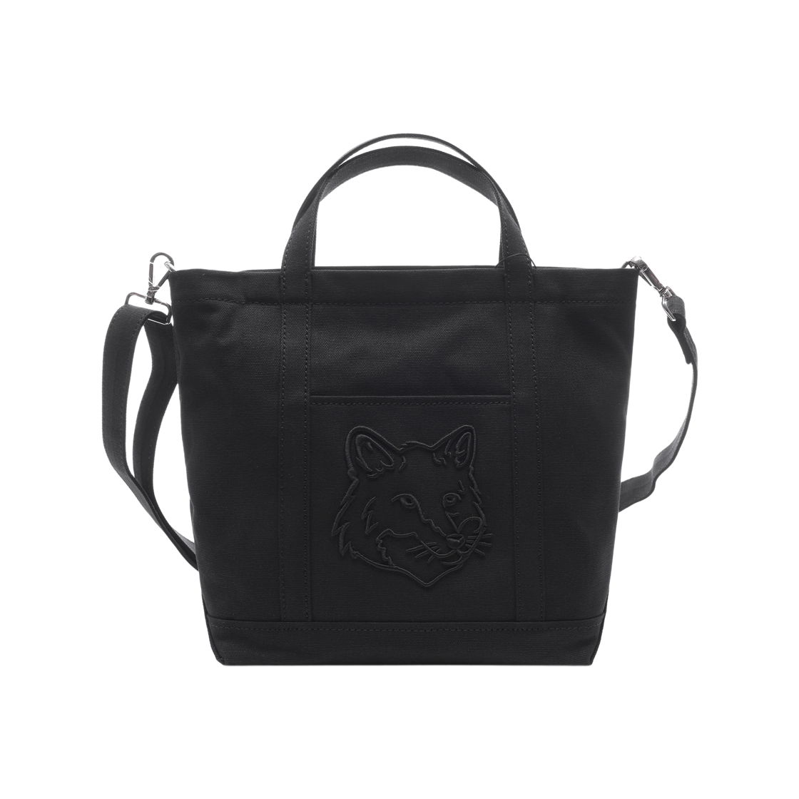 LW05103WW0107 P199 25F [25% 쿠폰] Maison Kitsune Fox Head Small Tote Bag Black