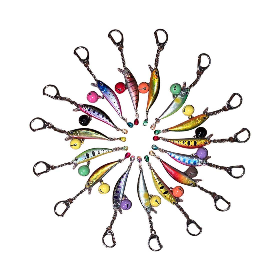 Lucky Lure Minnow Keyring Cherry Driver Lucky Lure Minnow Keyring