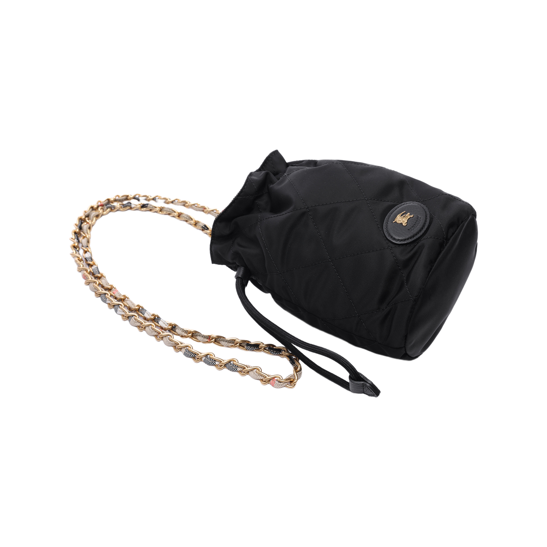 [25% 쿠폰] 버버리 로고 퀼팅 나일론 체인 버킷백 블랙([25% 쿠폰] Burberry Logo Quilting Nylon Chain Bucket Bag Black) - 5