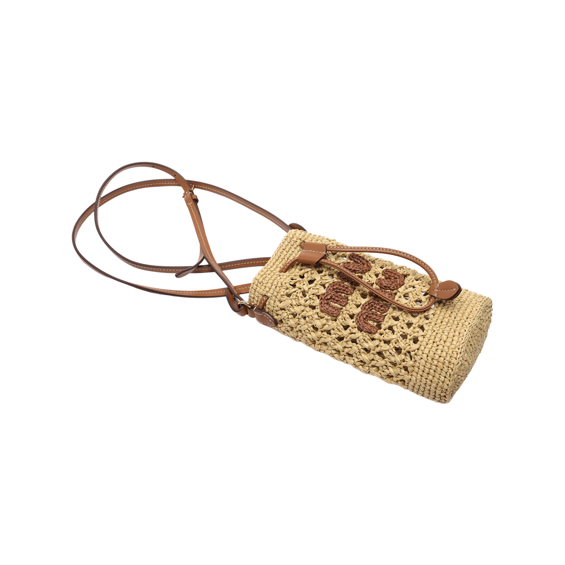 [25% 쿠폰] 미우 미우 라피아 미니 버킷백 베이지 꼬냑([25% 쿠폰] Miu Miu Raffia Mini Bucket Bag Beige Cognac) - 5
