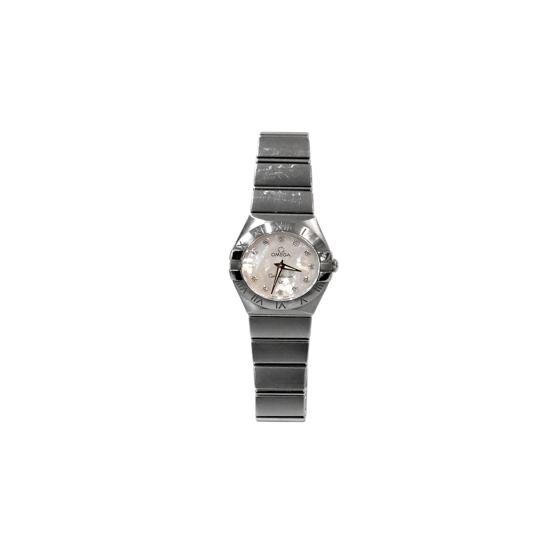 IT332JVRKJW6 Omega Steel Diamond 12P Constellation Quartz Watch C-B65505