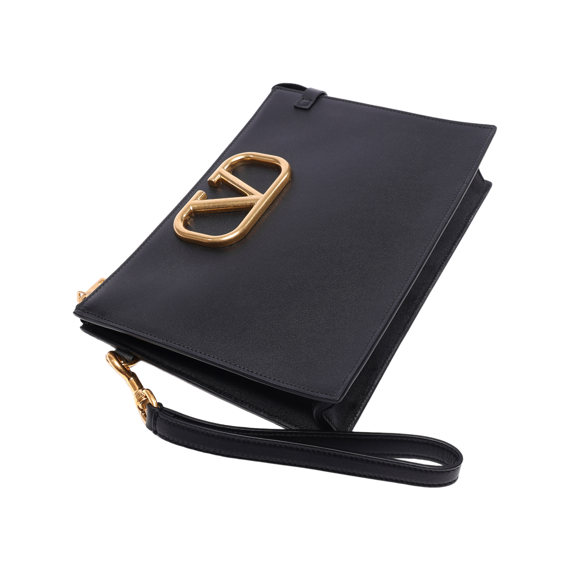 [25% 쿠폰] 발렌티노 브이로고 시그니쳐 카프스킨 파우치 블랙([25% 쿠폰] Valentino Vlogo Signature Calfskin Pouch Black) - 5