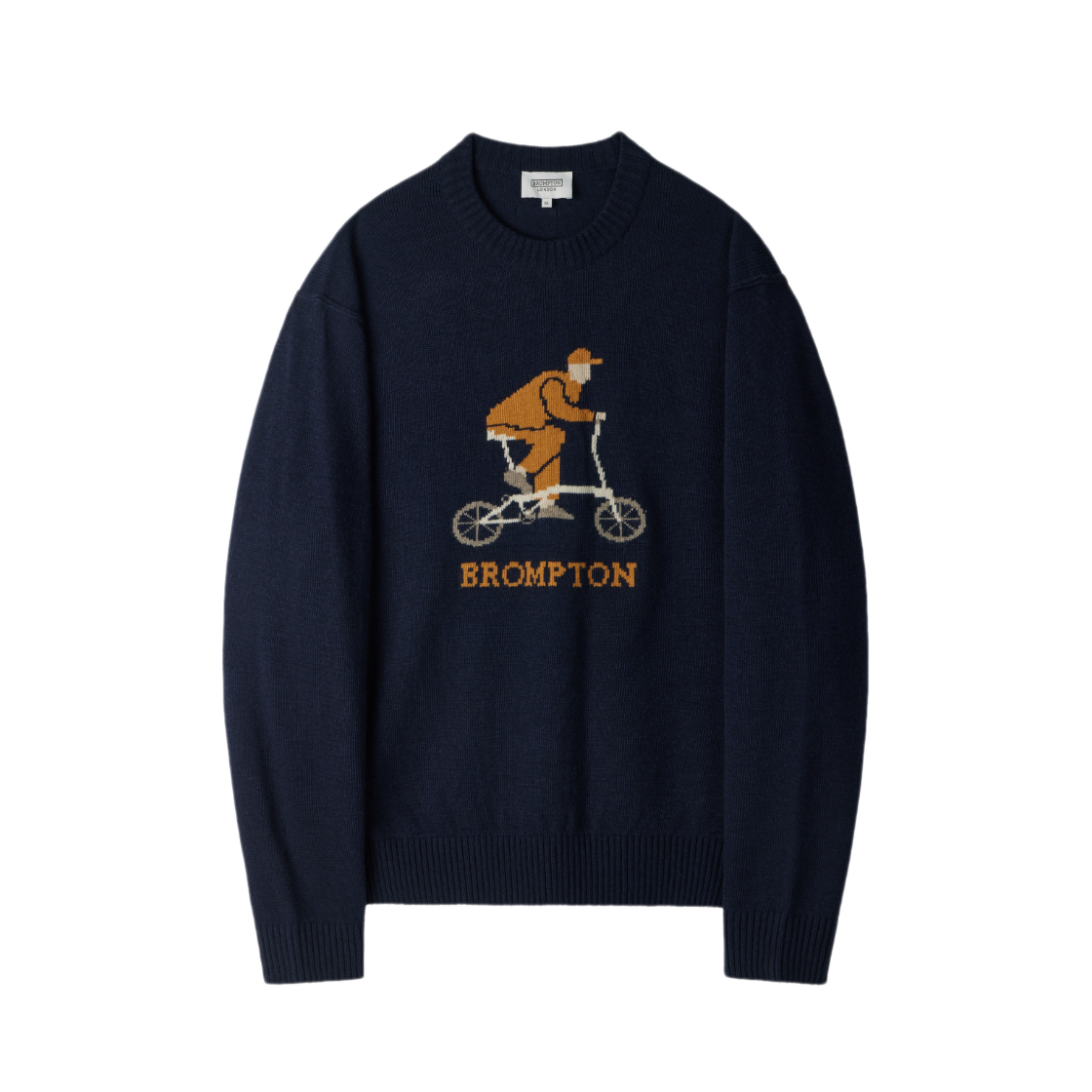 P254MKT430065 BROMPTON LONDON Brompton Intarsia Sweater Navy