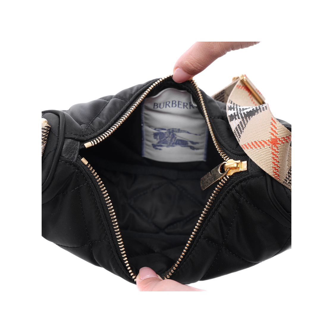 [25% 쿠폰] 버버리 홀스슈 크로스바디백 블랙([25% 쿠폰] Burberry Horseshoe Crossbody Bag Black) - 6