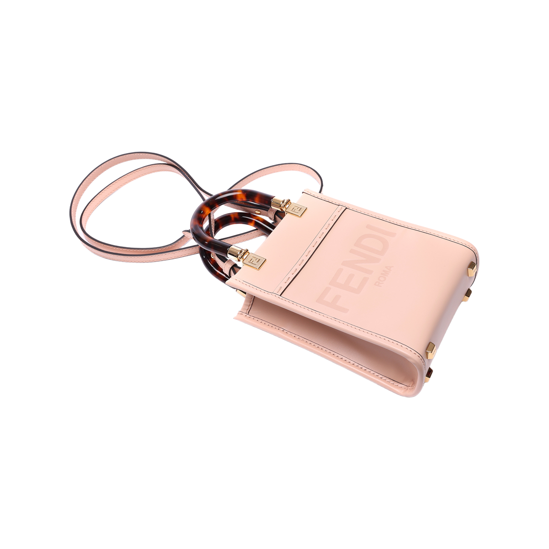 [25% 쿠폰] 펜디 로마 선샤인 미니 레더 쇼퍼백 페일 핑크([25% 쿠폰] Fendi Roma Sunshine Mini Leather Shopper Bag Pale Pink) - 5