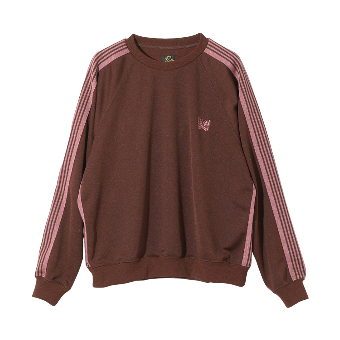 RW315 BROWN [25% 쿠폰] Needles Track Crew Neck Shirt Poly Smooth Brown