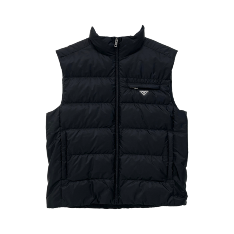 ITC3FFWOSLIP Prada SGB033 Triangle Logo Nylon Padded Vest Jacket H00361