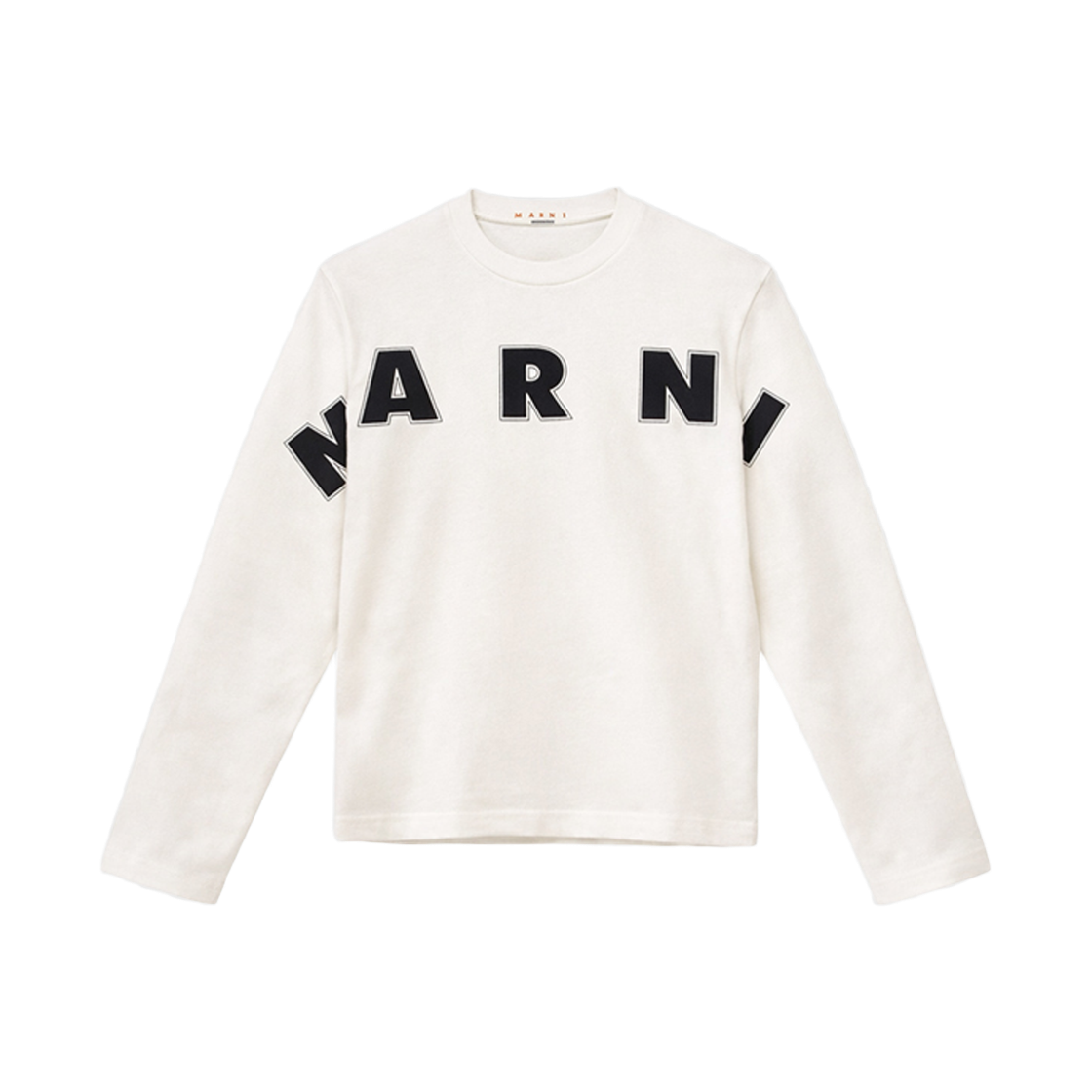 M01263 M00RF 0M114 12-14Y [25% 쿠폰] (Kids) Marni Logo Long Sleeve T-Shirt White