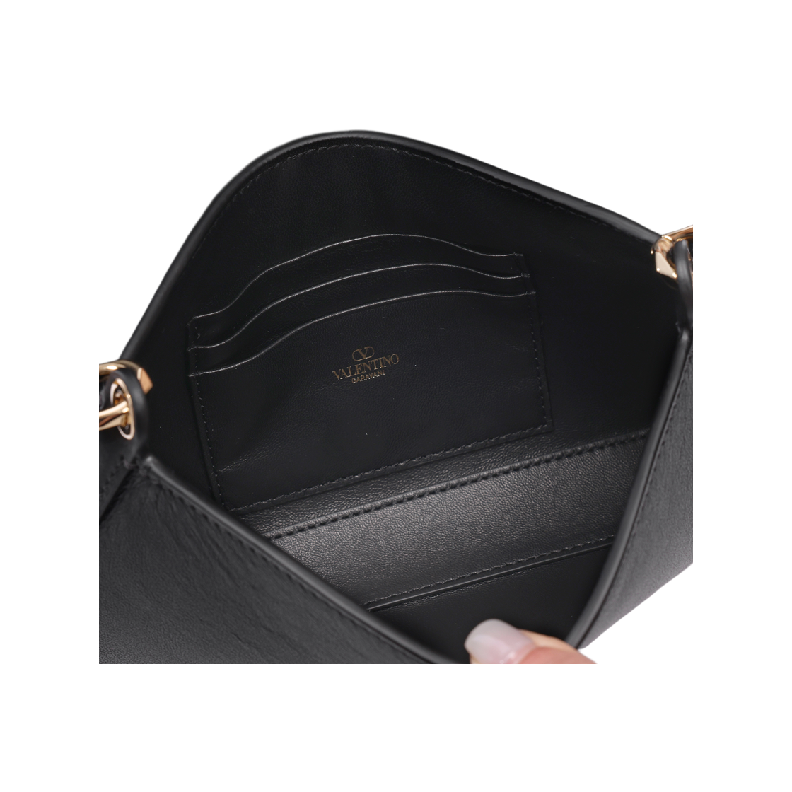 [25% 쿠폰] 발렌티노 브이로고 시그니쳐 레더 숄더백 블랙([25% 쿠폰] Valentino Vlogo Signature Leather Shoulder Bag Black) - 6