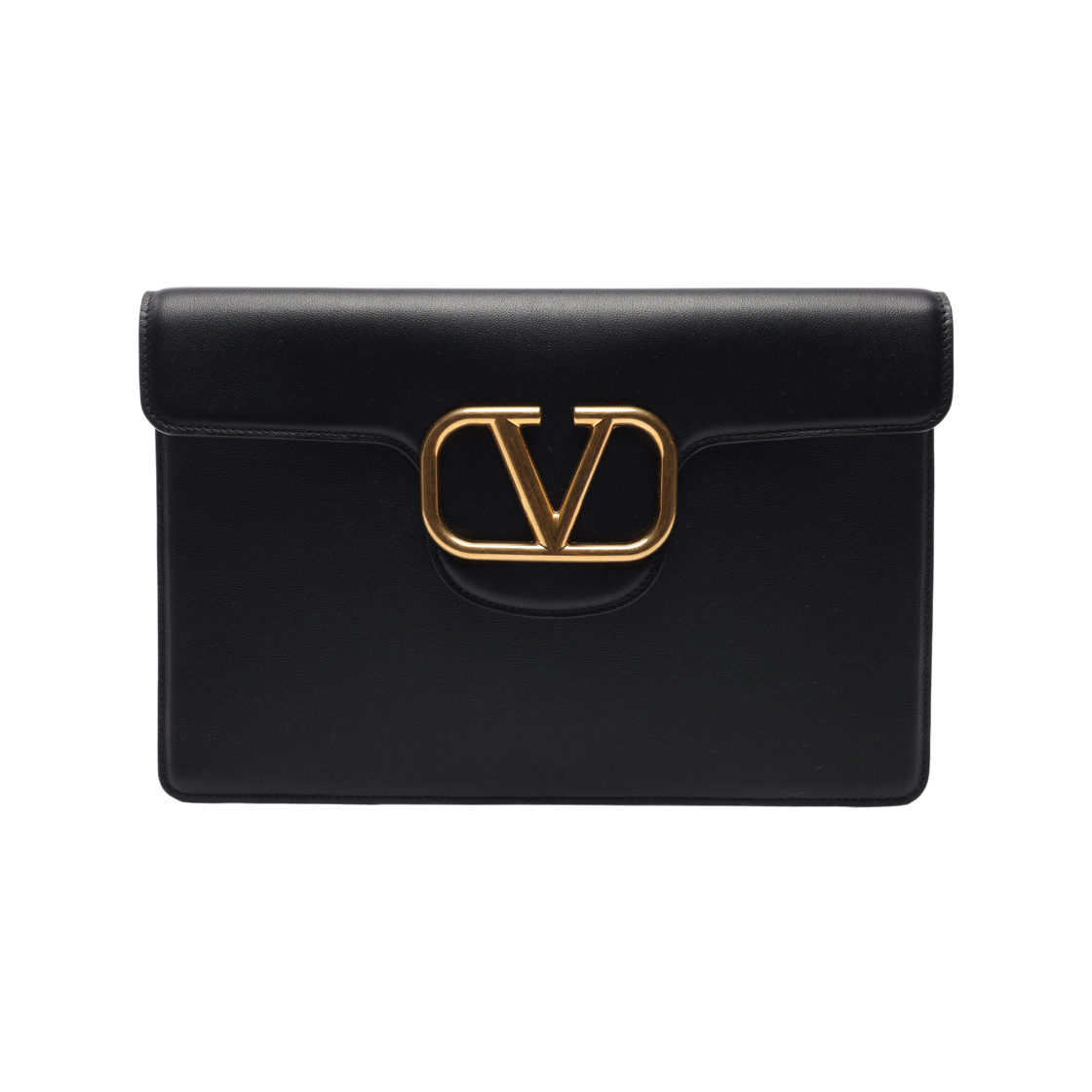 3W2P0Z17 ZXL 0NO 23F [25% 쿠폰] Valentino Vlogo Signature Calfskin Clutch Black