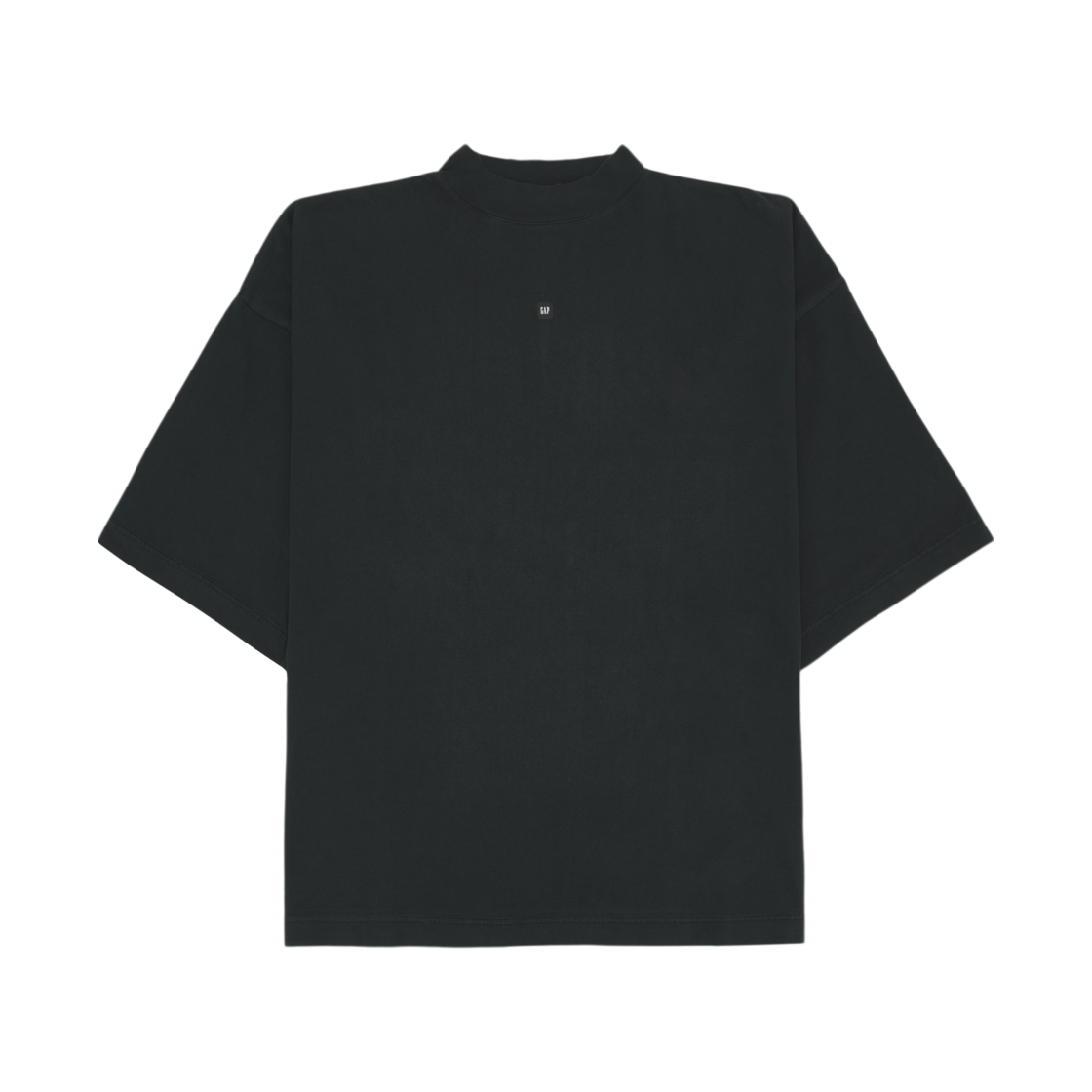 471310-04 Yeezy Gap Engineered By Balenciaga Logo 3/4 Sleeve T-Shirt Black