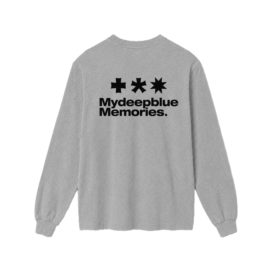 마이딥블루메모리즈 심볼 로고 롱 슬리브 티셔츠 그레이(MydeepblueMemories Mm Symbol Logo Long Sleeve T Grey)