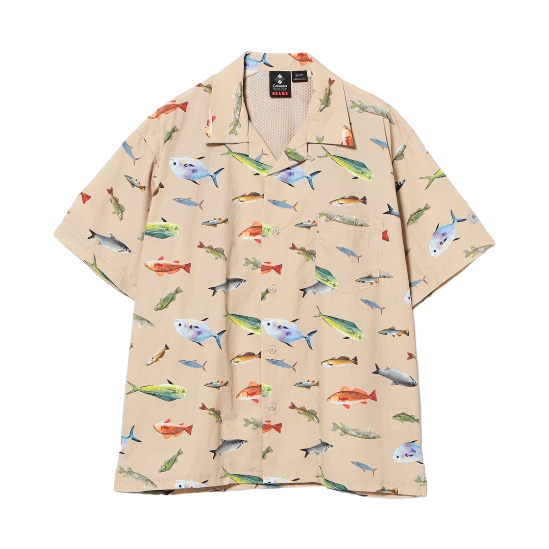 (W) 컬럼비아 x 빔즈 보이 퍼포먼스 피싱 기어 올 오버 프린트 셔츠 컬리지에이트 스톤((W) Columbia x Beams Boy Performance Fishing Gear All-Over Print Shirt Collegate Stone)