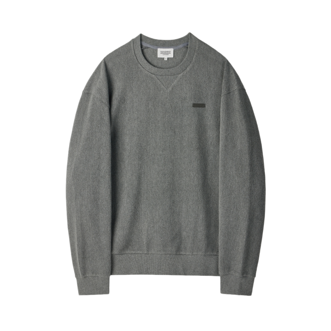 P254USW480093 BROMPTON LONDON Herringbone Sweatshirt M Grey