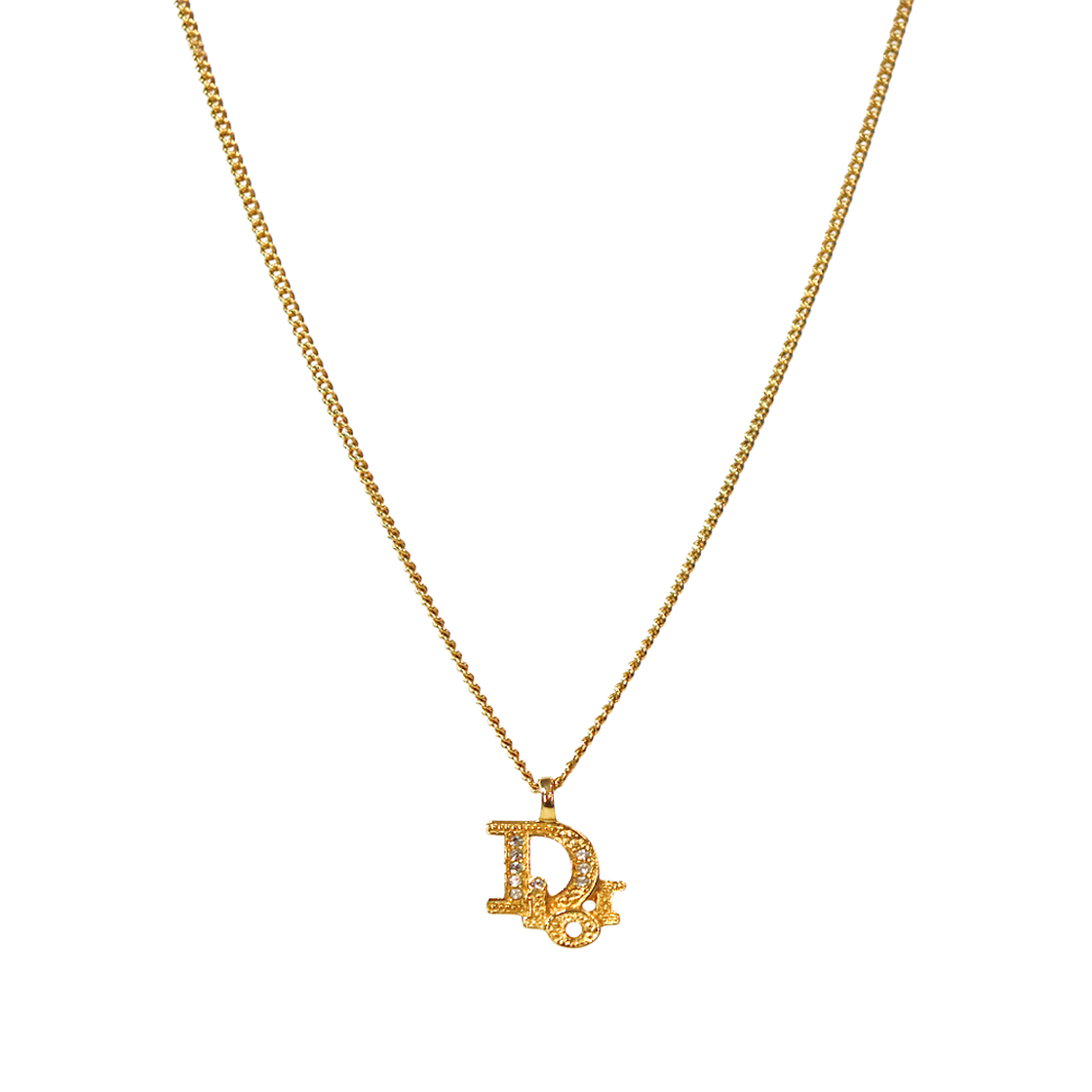 IT69CPPFQKEF Dior Cubic Oblique Gold Necklace A-B65723