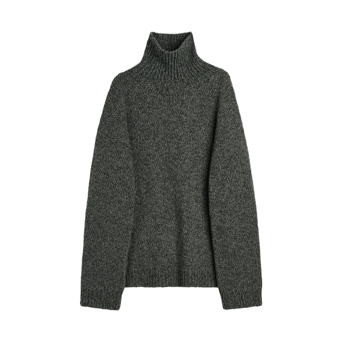 M4263MA Our Legacy Popover Turtleneck Slub Twisted Ash Grey Wool