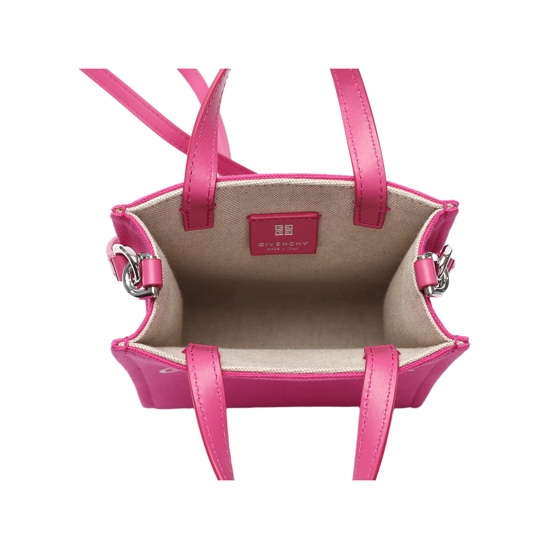 [25% 쿠폰] 지방시 미니 G 토트 핸드백 네온 핑크([25% 쿠폰] Givenchy Mini G Tote Handbag Neon Pink) - 6