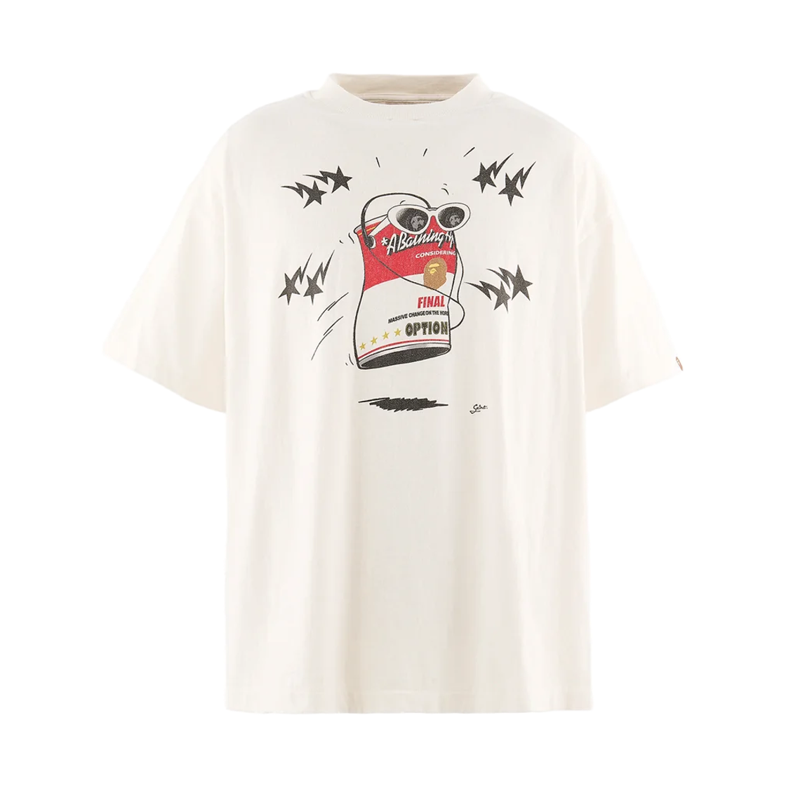 - Saint Mxxxxxx x BAPE S/S T-Shirt Jump White - 26AW