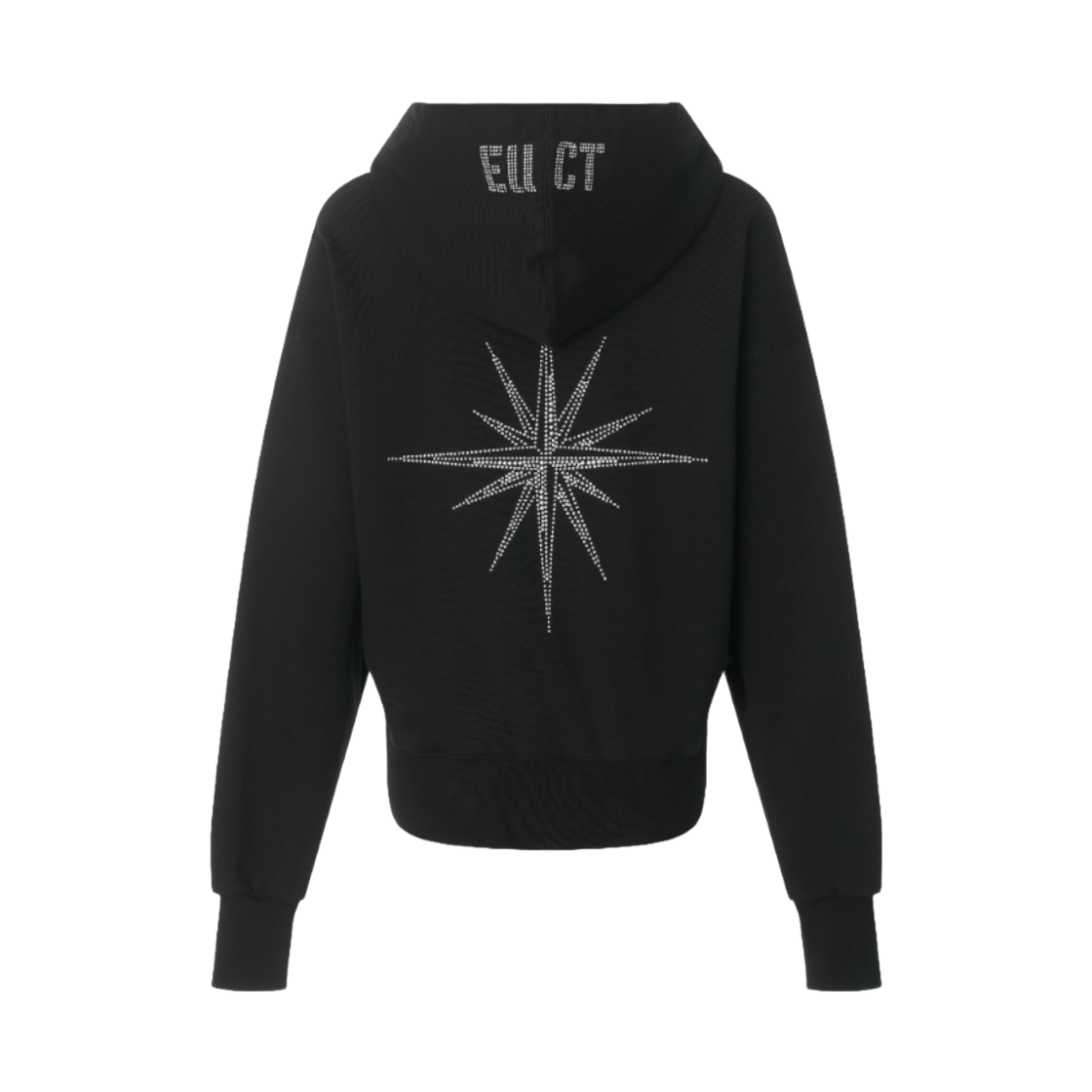 이유씨티 핫픽스 라인스톤 후드집업 - 블랙(EUCT Euct Hotfix Rhinestone Hood Zip Up - Black) - 2