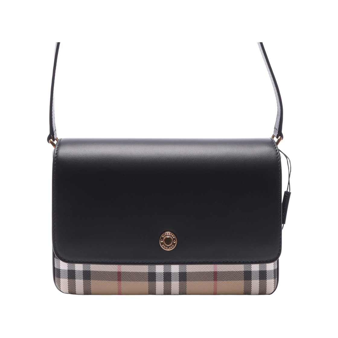 8058003_ARCHIVE_BEIGE_B [25% 쿠폰] Burberry Vintage Check and Leather Penny Bag Archive Beige Black
