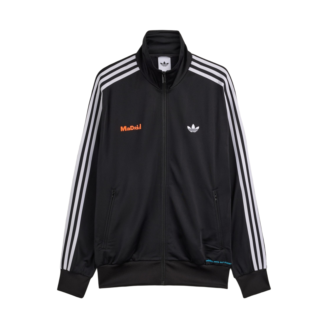 LG9056 Adidas x Bad Bunny Madrid Firebird Track Top Black - US Sizing