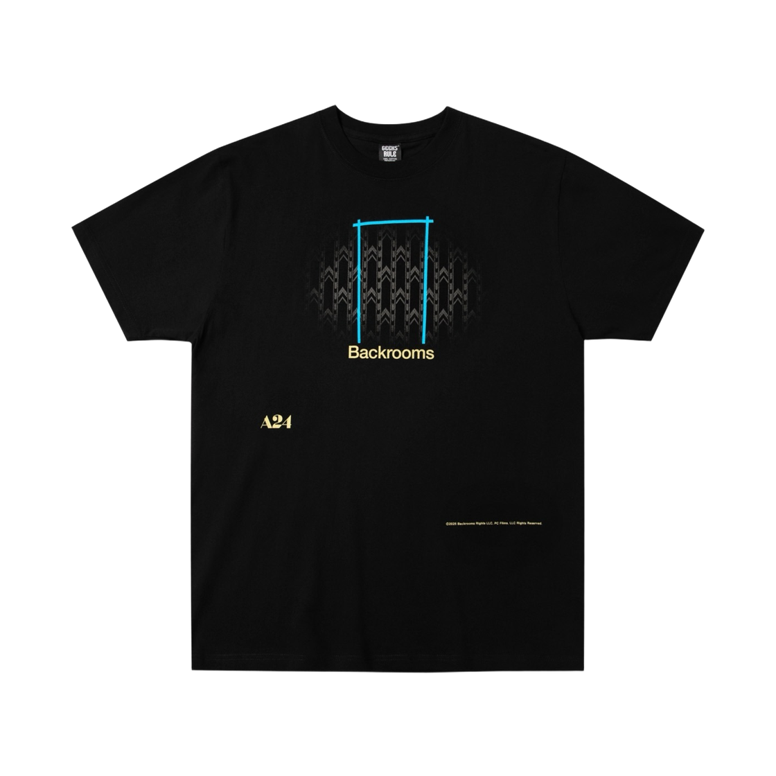 긱스 룰 x 백룸 실크스크린 프린팅 티셔츠 Vol.02 블랙(Geeks Rule x Backrooms Silkscreen Printing T-Shirt Vol.02 Black)