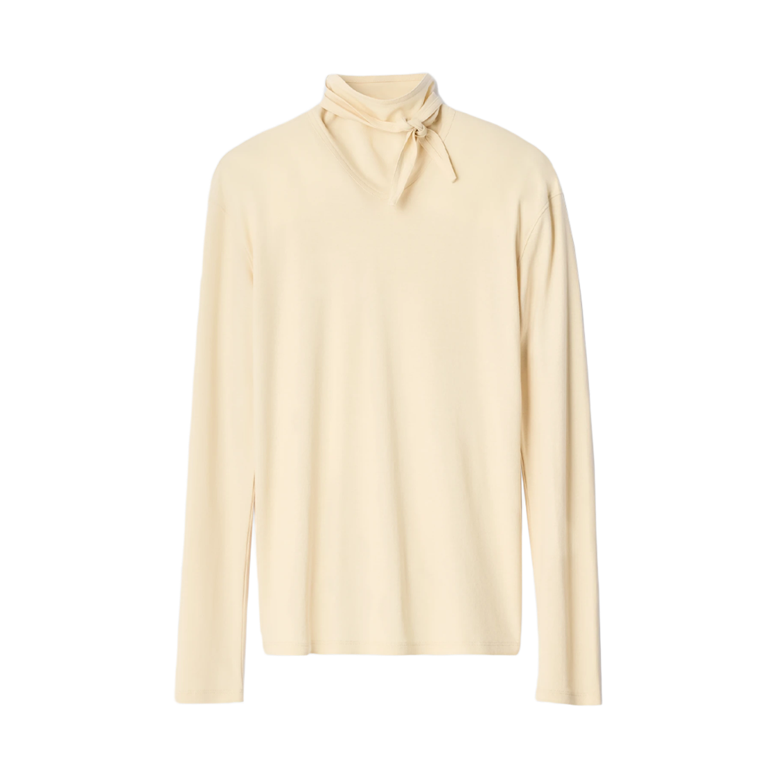 TS0049 LJ1025 258 [25% 쿠폰] (W) Lemaire Long Sleeve Scarf Top in Silky Jersey Crepe Quinoa