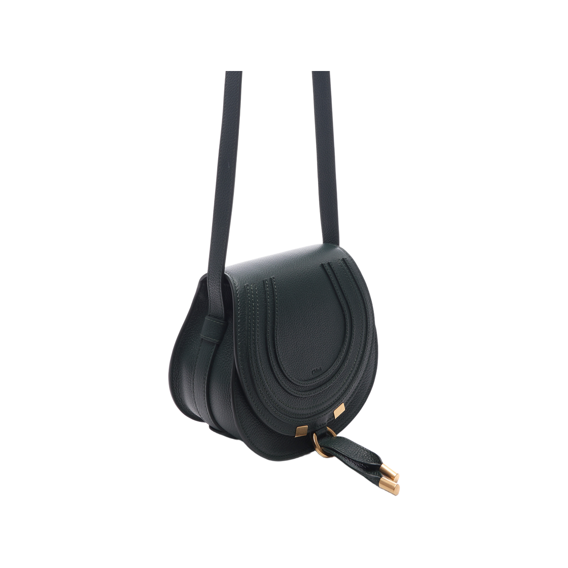 [25% 쿠폰] 끌로에 마르씨 스몰 새들백 그린([25% 쿠폰] Chloe Marcie Small Saddle Bag Green) - 3